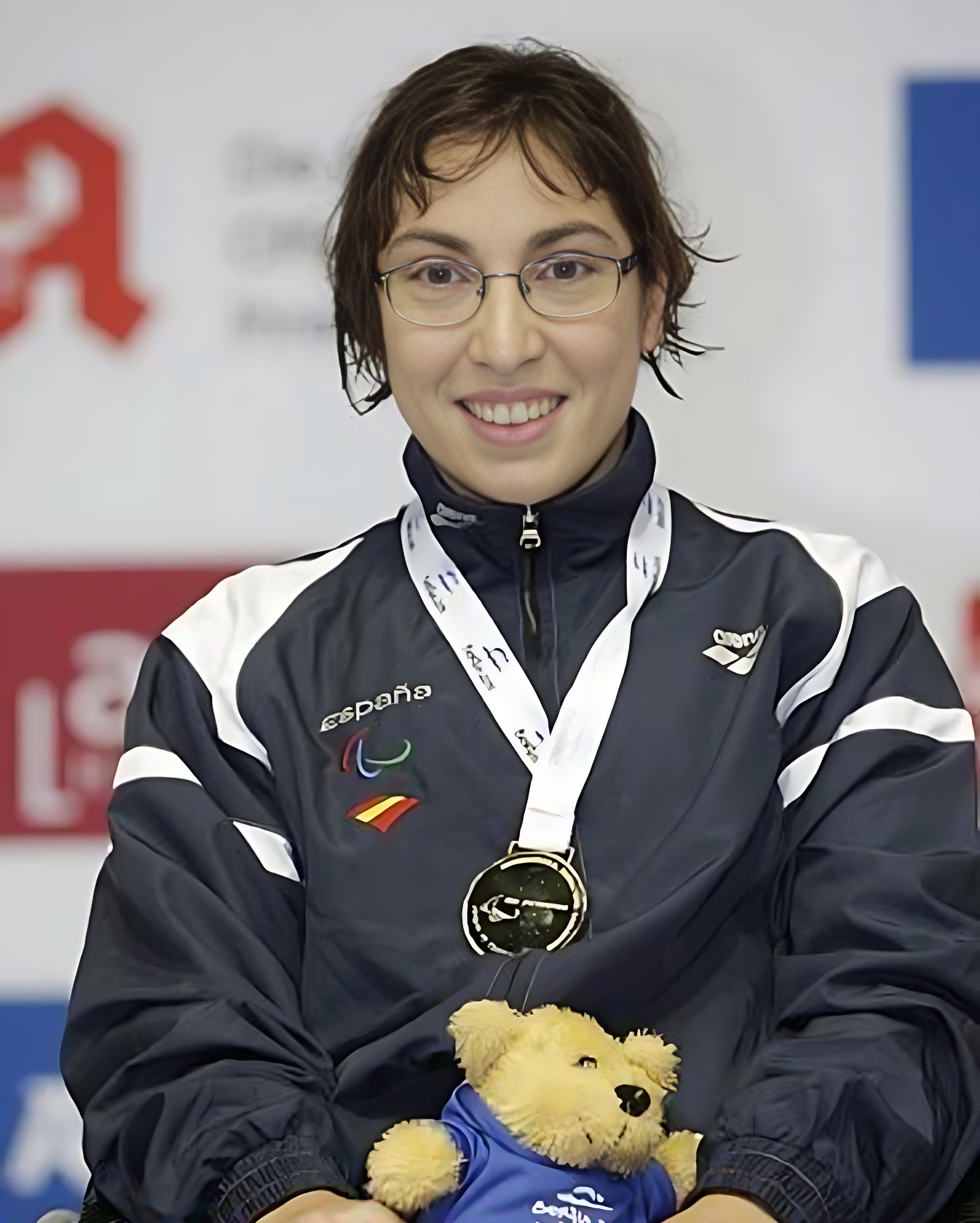 Anna en el podio del campeonato de Europa en Berlín 